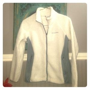 Columbia White Fleece Jacket